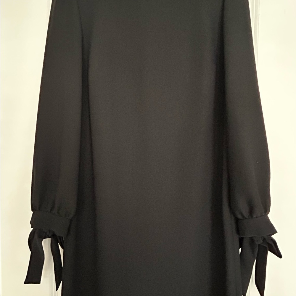 Banana Republic Black Sheath Dress with Bishop Sleeves